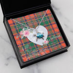 Sea Turtle Necklace Gift for My Beautiful Girlfriend Valentines Necklace Clan Stewart of Appin Ancient Tartan Blue Turtle Necklace