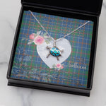 Sea Turtle Necklace Gift for My Beautiful Girlfriend Valentines Necklace Clan MacHardy Tartan Blue Turtle Necklace