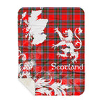 Sherpa Blanket - Tartan Blanket Thistle and Lion Scottish Clan Binning Plaid Blanket, plaid sherpa blanket queen,purple sherpa blanket,queen sherpa blanket,queen size sherpa blanket,red sherpa blanket,scottish tartan blankets,sherpa blanket,sherpa christmas blanket