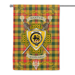 House Flag - Baxter Irish Shield Celtic Cross Tartan Garden Flag St Patrick's Day Garden Flag