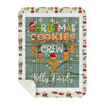 Personalized Gift Tartan Plaid Blanket Clan Kelly With Christmas Cookie Baking Crew Christmas Gift Sherpa Blanket, tartan sherpa blanket,buffalo plaid sherpa blanket,christmas sherpa blanket,Christmas Throw Blanket,green plaid sherpa blanket,green sherpa blanket