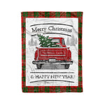 Tartan Blanket Vintage Red Truck with Christmas Tree Family Scottish Clan MacKinnon Modern plaid blanket, red plaid blanket, buffalo plaid blanket, green plaid blanket, plaid fleece blanket, blue plaid blanket, red tartan blanket, tartan plaid blanket, black and white plaid blanket, , christmas plaid blanket, orange plaid blanket, tartan plaid throw blanket, pink plaid blanket, brown plaid blanket, buffalo check blanket