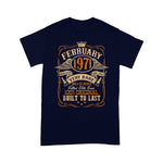 50th Birthday Shirt Vintage February 1971 Shirt 50 Year Old 50th Birthday Gift Birthday Shirt mens vintage 1971 t shirt - Scotstee Shop