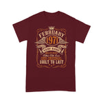 50th Birthday Shirt Vintage February 1971 Shirt 50 Year Old 50th Birthday Gift Birthday Shirt mens vintage 1971 t shirt - Scotstee Shop