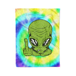 Scotstee Shop - Scotstee Shop Blanket Angry Alien Tie Dye Rainbow Hippie Fleece Blanket