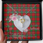 Gift For My Beautiful Girlfriend Necklace Valentine Necklace Clan Fenton Tartan Cross Dancing Necklace Scottish Tartan Jewelry