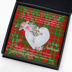 Gift For My Beautiful Girlfriend Necklace Valentine Necklace Clan Burnett Ancient Tartan Cross Dancing Necklace Scottish Tartan Jewelry