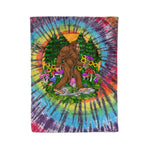 Scotstee Shop - Scotstee Shop Blanket Bigfoot Magic Mushrooms Swirl Tie Dye Cornhole Hippie Rainbow Fleece Blanket