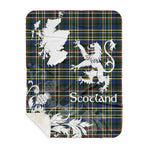 Sherpa Blanket - Tartan Blanket Thistle and Lion Scottish Clan Scott Green Modern Plaid Blanket, plaid sherpa blanket queen,purple sherpa blanket,queen sherpa blanket,queen size sherpa blanket,red sherpa blanket,scottish tartan blankets,sherpa blanket,sherpa christmas blanket