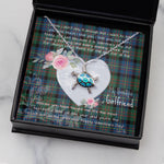 Sea Turtle Necklace Gift for My Beautiful Girlfriend Valentines Necklace Clan Cameron of Erracht Ancient Tartan Blue Turtle Necklace