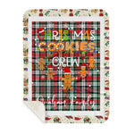 Personalized Gift Tartan Plaid Blanket Clan Graham With Christmas Cookie Baking Crew Christmas Gift Sherpa Blanket, tartan sherpa blanket,buffalo plaid sherpa blanket,christmas sherpa blanket,Christmas Throw Blanket,green plaid sherpa blanket,green sherpa blanket