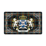 Doormat - Welcome Mat Scottish Denniston Clan Badge Tartan Door Mat, Plaid Doormat