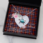 Sea Turtle Necklace Gift for My Beautiful Girlfriend Valentines Necklace Clan Broun Tartan Blue Turtle Necklace