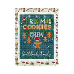 Personalized Gift Tartan Plaid Blanket Clan Sandilands Ancient With Christmas Cookie Baking Crew Christmas Gift Blanket, Plaid Blanket, Christmas Fleece Blanket, Christmas Blanket, Tartan Blanket, Scottish Blanket, Scotland Blanket, Family Name Blanket, Custom Blanket, Personalized Blanket