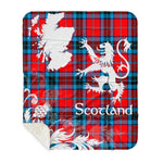Sherpa Blanket - Tartan Blanket Thistle and Lion Scottish Clan MacTavish Plaid Blanket, plaid sherpa blanket queen,purple sherpa blanket,queen sherpa blanket,queen size sherpa blanket,red sherpa blanket,scottish tartan blankets,sherpa blanket,sherpa christmas blanket