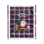 Personalized Gift Tartan Plaid Blanket Clan MacDiarmid With Funny Santa Snowman Reindeer Merry Christmas Fleece Blanket, Home Living Room, Plaid Blanket, Tartan Blanket, Scottish Blanket, Buffalo fleece blanket, Christmas Blanket