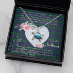 Sea Turtle Necklace Gift for My Beautiful Girlfriend Valentines Necklace Clan Hope Tartan Blue Turtle Necklace