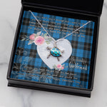 Sea Turtle Necklace Gift for My Beautiful Girlfriend Valentines Necklace Clan Ramsay Ancient Tartan Blue Turtle Necklace