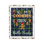 Personalized Gift Tartan Plaid Blanket Clan Baillie With Christmas Cookie Baking Crew Christmas Gift Blanket, Plaid Blanket, Christmas Fleece Blanket, Christmas Blanket, Tartan Blanket, Scottish Blanket, Scotland Blanket, Family Name Blanket, Custom Blanket, Personalized Blanket