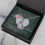 Rising Phoenix Necklace - Valentine Necklace Clan Graham Of Montrose Tartan Gift for Girlfriend, Gift for My Wife Rising Phoenix Necklace