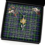 To My Beautiful Soulmate Sunflower Necklace In Your Eyes I Have Found My Home Clan MacKenzie Tartan Jewelry For Girlfriend, Tartan Sunflower Pendant Necklace, Scottish Tartan Jewelry, valentine necklace, necklace girlfriend, necklace for wife, cute necklaces for girlfriend, jewelry for girlfriend, to my soulmate necklace, to my future wife necklace