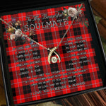 To My Beautiful Soulmate Necklace In Your Eyes I Have Found My Home Clan Cunningham Modern Tartan Wishbone Dancing Necklace