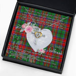 Gift For My Beautiful Girlfriend Necklace Valentine Necklace Clan McCulloch Tartan Cross Dancing Necklace Scottish Tartan Jewelry