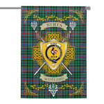 House Flag - Byres Irish Shield Celtic Cross Tartan Garden Flag St Patrick's Day Garden Flag