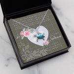 Sea Turtle Necklace Gift for My Beautiful Girlfriend Valentines Necklace Clan Haig Gray Tartan Blue Turtle Necklace