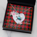 Sea Turtle Necklace Gift for My Beautiful Girlfriend Valentines Necklace Clan MacNaughton Tartan Blue Turtle Necklace