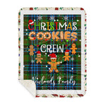 Personalized Gift Tartan Plaid Blanket Clan Newlands With Christmas Cookie Baking Crew Christmas Gift Sherpa Blanket, tartan sherpa blanket,buffalo plaid sherpa blanket,christmas sherpa blanket,Christmas Throw Blanket,green plaid sherpa blanket,green sherpa blanket