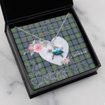 Sea Turtle Necklace Gift for My Beautiful Girlfriend Valentines Necklace Clan MacDonell Of Glengarry Ancient Tartan Blue Turtle Necklace