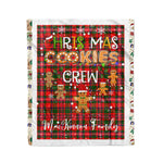 Personalized Gift Tartan Plaid Blanket Clan MacKinnon With Christmas Cookie Baking Crew Christmas Gift Blanket, Plaid Blanket, Christmas Fleece Blanket, Christmas Blanket, Tartan Blanket, Scottish Blanket, Scotland Blanket, Family Name Blanket, Custom Blanket, Personalized Blanket