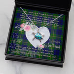 Sea Turtle Necklace Gift for My Beautiful Girlfriend Valentines Necklace Clan Johnson Tartan Blue Turtle Necklace