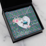 Sea Turtle Necklace Gift for My Beautiful Girlfriend Valentines Necklace Clan Carmichael Ancient Tartan Blue Turtle Necklace