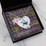 Sea Turtle Necklace Gift for My Beautiful Girlfriend Valentines Necklace Clan Glas Tartan Blue Turtle Necklace
