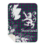 Sherpa Blanket - Tartan Blanket Thistle and Lion Scottish Clan MacArthur of Milton Plaid Blanket, plaid sherpa blanket queen,purple sherpa blanket,queen sherpa blanket,queen size sherpa blanket,red sherpa blanket,scottish tartan blankets,sherpa blanket,sherpa christmas blanket