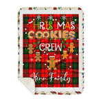 Personalized Gift Tartan Plaid Blanket Clan Kerr With Christmas Cookie Baking Crew Christmas Gift Sherpa Blanket, tartan sherpa blanket,buffalo plaid sherpa blanket,christmas sherpa blanket,Christmas Throw Blanket,green plaid sherpa blanket,green sherpa blanket