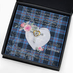 Gift For My Beautiful Girlfriend Necklace Valentine Necklace Clan MacKay Blue Tartan Cross Dancing Necklace Scottish Tartan Jewelry