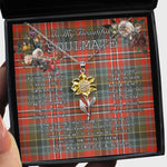 To My Beautiful Soulmate Sunflower Necklace In Your Eyes I Have Found My Home Clan MacPherson Weathered Tartan Jewelry For Girlfriend