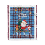 Personalized Gift Tartan Plaid Blanket Clan Elliot Ancient With Funny Santa Snowman Reindeer Merry Christmas Fleece Blanket, Home Living Room, Plaid Blanket, Tartan Blanket, Scottish Blanket, Buffalo fleece blanket, Christmas Blanket