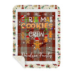 Personalized Gift Tartan Plaid Blanket Clan Davidson Dress Dancers With Christmas Cookie Baking Crew Christmas Gift Sherpa Blanket, tartan sherpa blanket,buffalo plaid sherpa blanket,christmas sherpa blanket,Christmas Throw Blanket,green plaid sherpa blanket,green sherpa blanket