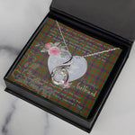 Rising Phoenix Necklace - Valentine Necklace Clan Kinninmont Tartan Gift for Girlfriend, Gift for My Wife Rising Phoenix Necklace