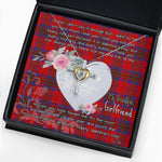 Gift For My Beautiful Girlfriend Necklace Valentine Necklace Clan Leslie Modern Tartan Cross Dancing Necklace Scottish Tartan Jewelry
