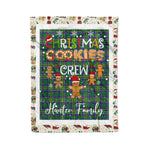 Personalized Gift Tartan Plaid Blanket Clan Hunter of Hunterston With Christmas Cookie Baking Crew Christmas Gift Blanket, Plaid Blanket, Christmas Fleece Blanket, Christmas Blanket, Tartan Blanket, Scottish Blanket, Scotland Blanket, Family Name Blanket, Custom Blanket, Personalized Blanket