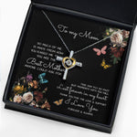 To My Mom Time May Fly Mother's Day Cross Necklace
