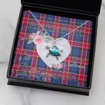 Sea Turtle Necklace Gift for My Beautiful Girlfriend Valentines Necklace Clan Graham Of Menteith Pink Tartan Blue Turtle Necklace