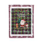 Personalized Gift Tartan Plaid Blanket Clan Clephane With Funny Santa Snowman Reindeer Merry Christmas Fleece Blanket, Home Living Room, Plaid Blanket, Tartan Blanket, Scottish Blanket, Buffalo fleece blanket, Christmas Blanket