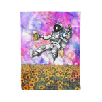 Scotstee Shop - Scotstee Shop Blanket Astronaut Beer Party Sunflower Hippie Fleece Blanket