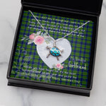 Sea Turtle Necklace Gift for My Beautiful Girlfriend Valentines Necklace Clan Dickson Tartan Blue Turtle Necklace